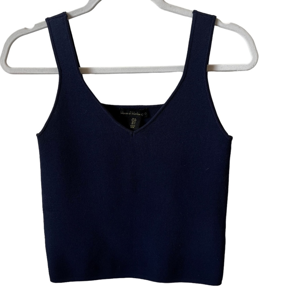 House Of Harlow 1960 Revolve Blue Knit Tank Top, size Small